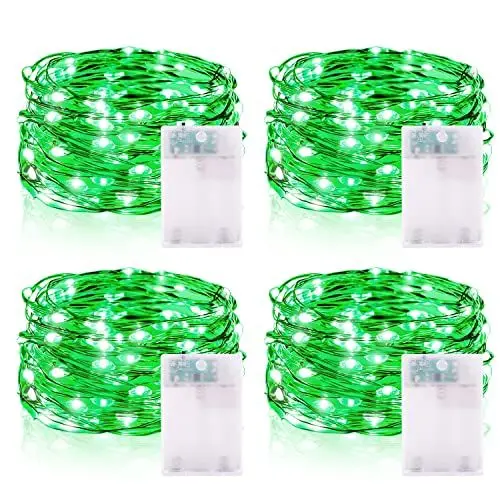 Produktbild: Halloween LED Lichterketten Timer Batterie, 5M 50 LED Micro Drahtlichterkette IP65 Wasserdichte Kupferdraht Lichterkette für Hochzeit Zimmer Garten Weihnachten Deko