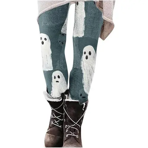 Produktbild: Halloween Leggings Damen KüRbis Sexy Festival Thermo Sport Leggings Damen Komfortablen Slim Fit Outdoor Freizeit Tights Strumpfhose Dehnbare Karneval Thermounterwäsche