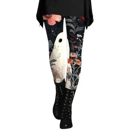 Produktbild: Halloween Leggings Tights Elastische Strumpfhosen Steampunk Kompressionsleggins Horror-Druck Blickdichtehose Milchseide Bedruckte Hose Stylische Aktivbekleidung Verschiedene Anlässe Lässigehose