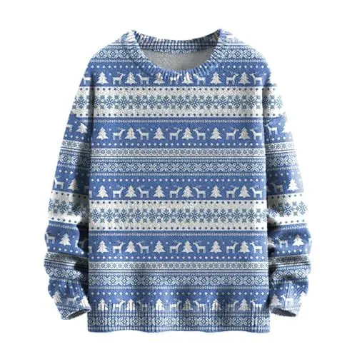 Produktbild: Halloween Pullover Strickpullover Damen Sommer Damen Sweatshirt lang Damen Kurzarm Strickpullover Pullover Damen Baumwolle Strickpullover dunkelblau Damen Weihnachts Hoody Mode Damen