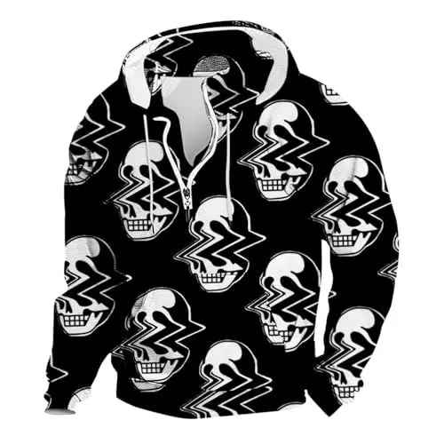 Produktbild: Halloween Pyjama Hoodie Herren 8Xl Übergröße Sun Hoodie Herren Arbeitspullover Herren Langarm Shirts Herren Herren-Sweatshirt Pullover Herren Zipper Hoodie Herren Schwarz Hoodie Jungen Strickpullover