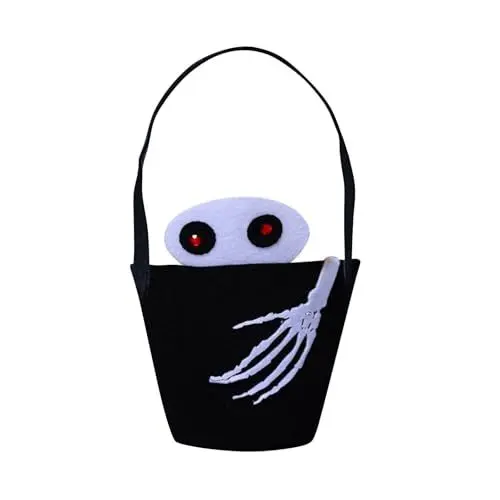 Produktbild: Halloween Tasche Für Süßigkeiten,Halloween Deko Halloween Eimer Für Süßes Oder Leckereien Kreativer Halloween Leckerei Eimer Halloween Süßigkeit Trick or Treat Tasche Halloween Party Zubehör