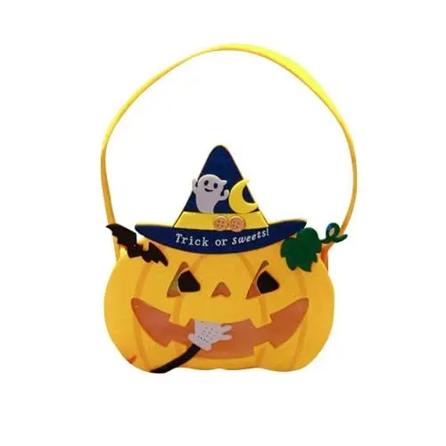 Produktbild: Halloween Tüten Für Süßigkeiten,Halloween Deko Halloween Eimer Für Süßes Oder Leckereien Mitgebsel Tüten Halloween Süßigkeit Süßes Taschen Mit Griffen Für Trick or Treat Halloween Goodie Tüten
