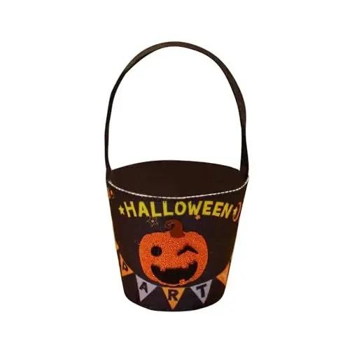 Produktbild: Halloween Tüten Für Süßigkeiten,Halloween Deko Halloween Geschenktüte Tasche Innovativer Süßigkeiten Eimer Halloween Süßigkeit Süßes Taschen Mit Griffen Für Trick or Treat Mitgebsel Partyzubehör