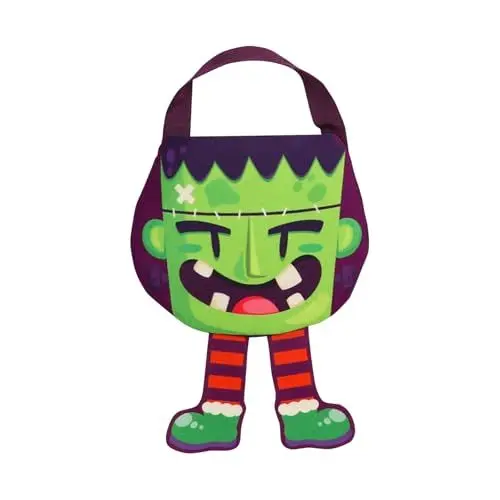 Produktbild: Halloween Tüten Für Süßigkeiten,Halloween Deko Halloween Süßigkeitenbeutel Halloween Süßigkeit Süßes Taschen Mit Griffen Für Trick or Treat Mitgebsel Tüten Tragetaschen Für Halloween Party Decor