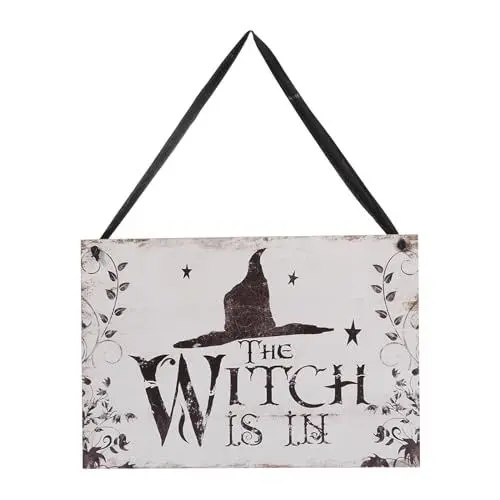 Produktbild: Halloween-Hängende Willkommensschild-Süßes sonst Gibt's Saures Hölzernes Plaketten-Brett für Geisterhaus - Herein
