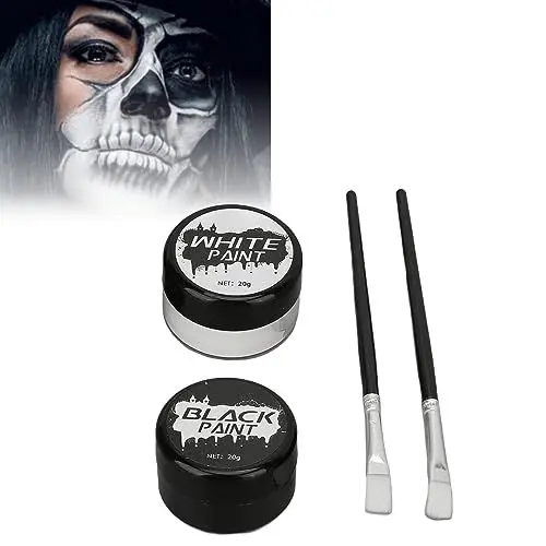 Produktbild: Halloween-Schminkset Hochpigmentierte Gesichts- und Körperbemalung Temporäre Tattoos Kosmetische Farbe Geeignet für Frauen Männer DIY Cosplay Themenpartys