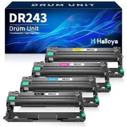 Produktbild: Halloya DR-243CL Trommel Kompatibel mit Brother DR243CL DR243 DR-243 Trommeleinheit für MFC-L3750CDW L3770CDW L3710CW L3730CDN DCP-L3550CDW L3510CDW L3517CDW HL-L3210CW L3230CDW L3270CDW（4-Pack）