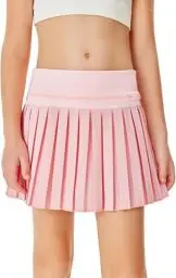 Produktbild: Haloumoning Röcke Mädchen Tennisrock Kinder Golf Skorts Plissierte Skater Sommer Sportrock mit Taschen Innenhose, Rosa, 9-10 Jahre