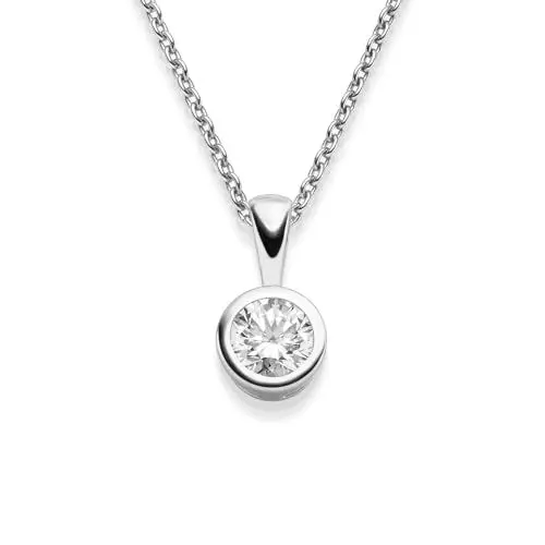 Produktbild: Halsketten für Frauen *PREMIUM ETUI* Silberkette Damen 925 Kette Silber mit Anhänger Schmuck Zirkonia Damenkette schlichte klassische wie brilliant dezent Geschenkset Silberschmuck