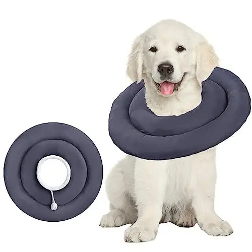 Produktbild: Halskrause Hund Katze Halskragen Leckschutz Hundekragen Weich Bequem Schutzkragen Einstellbar Schützend Kragen Haustier Hundehalskrausen Verhindern Kratzen Hundetrichter Katzen Halsband Schutz