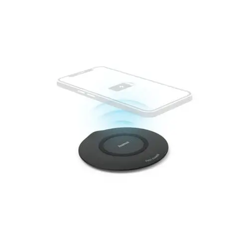 Produktbild: Hama Wireless Charger, Kabelloses Qi Ladepad 15 Watt, kabellos für Smartphones (Handy induktiv Laden, Induktionsladegerät, Fast Charge, Tisch Ladestation) schwarz