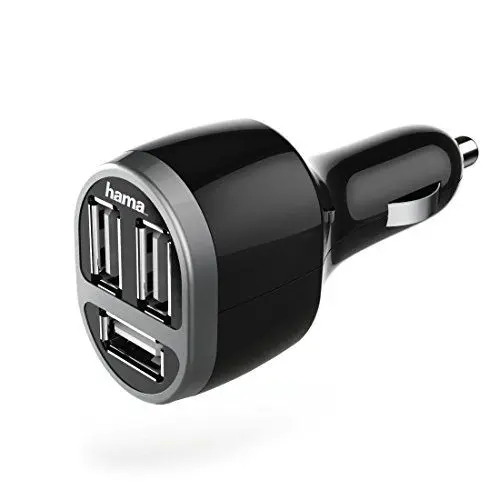 Produktbild: Hama 00173603 Universal Kfz Handy Ladegerät - Handy-Ladegeräte (Schwarz, Silber, Zigarettenanzünder, Schwarz/Silber, 10-30 Zoll)