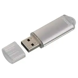 Produktbild: Hama 128GB USB-Stick USB 2.0 Datenstick (15 MB/s Datentransfer, USB-Stick mit Öse zur Befestigung am Schlüsselring, Speicherstick, Memory Stick mit Verschlusskappe, z. B. für Windows/MacBook) Silber