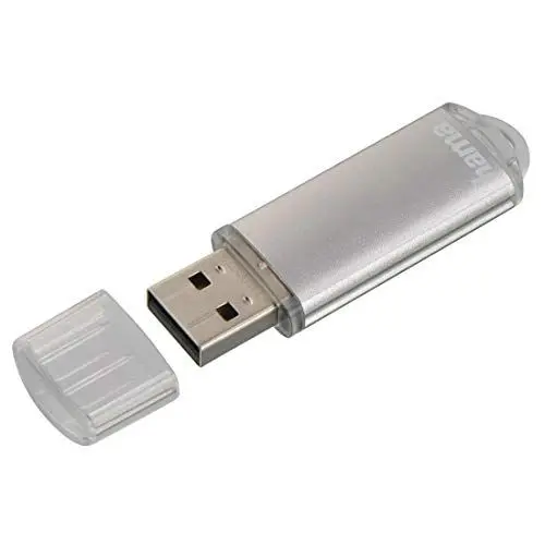 Produktbild: Hama 128GB USB-Stick USB 2.0 Datenstick (15 MB/s Datentransfer, USB-Stick mit Öse zur Befestigung am Schlüsselring, Speicherstick, Memory Stick mit Verschlusskappe, z. B. für Windows/MacBook) Silber