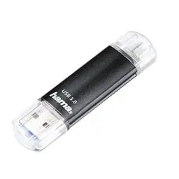 Produktbild: Hama 256GB USB-Speicherstick mit USB 3.0 & microUSB (2-in-1 USB-Stick, z.B. für Android Handy, Tablet, Computer, Notebook, PC, Laptop, MacBook, OTG, 40MB/s) Handy-Stick, Doppel Memory-Stick schwarz