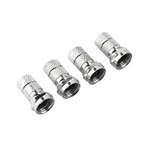 Produktbild: Hama 4 x F-Stecker für 6,8 mm Koax Kabel, schraubbar, zum Anschluss an LNB, Multischalter, Receiver