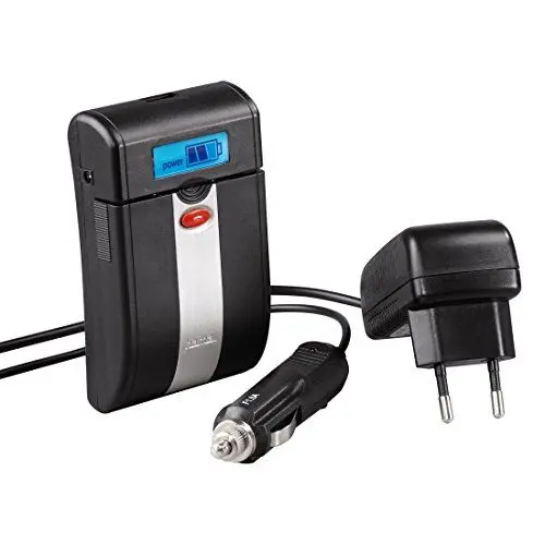 Produktbild: Hama Akku Ladegerät inkl. USB Anschluss (Akkus und EIN weiteres Gerät, wie Handy o. Digitalkamera, über die Steckdose oder den Zigarettenanzünder im Auto Laden, für Lithium Ionen und NiMH Akkus)