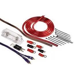 Produktbild: Hama Anschluss-Set für Car Hifi-Verstärker, AMP-Kit mit Powerkabeln (25 mm²), Cinchkabel, Sicherungshalter, Sicherung, Gabelkabelschuhen und Kabelbinder