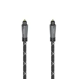 Produktbild: Hama Audio-Lichtleiter-Kabel, ODT-Stecker (Toslink) 3 m, Metall Stecker, robuster Kabelmantel mit Aramidfaser zur Übertragung digitaler Audiosignale