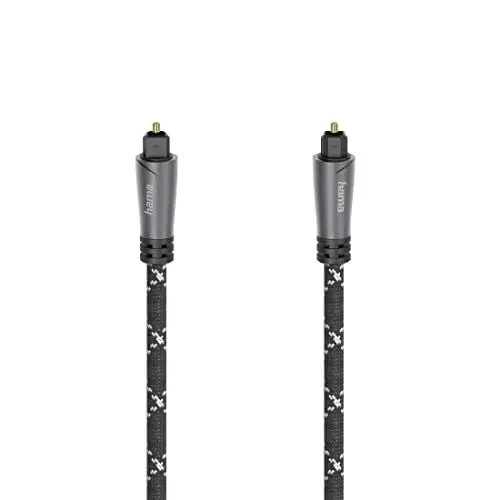 Produktbild: Hama Audio-Lichtleiter-Kabel, ODT-Stecker (Toslink) 3 m, Metall Stecker, robuster Kabelmantel mit Aramidfaser zur Übertragung digitaler Audiosignale