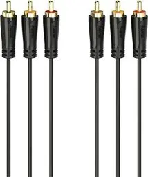 Produktbild: Hama Audio-/Video-Kabel, 3 Cinch-Stecker - 3 Cinch-Stecker, vergoldet, 1,5 m