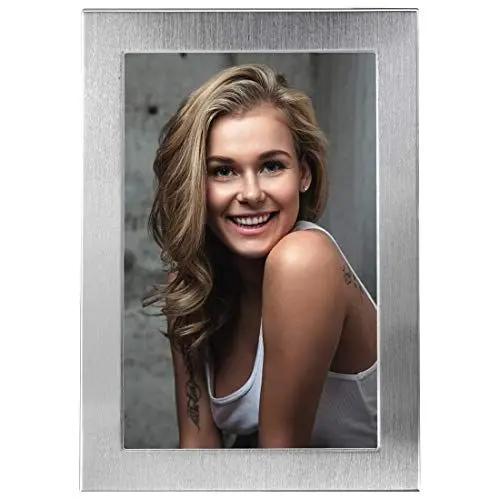 Produktbild: Hama Bilderrahmen 10x15 cm Davos (Fotorahmen mit Samtrückwand zum Aufstellen und Aufhängen) Silber