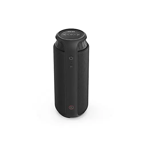 Produktbild: Hama Bluetooth Lautsprecher Pipe 2.0 spritzwassergeschützt (Tragbare Bluetooth Box mit Touch Panel, Musikbox wassergeschützt nach IPX4, 24 W, Aux, 12 h Spielzeit, True Wireless Stereo) schwarz