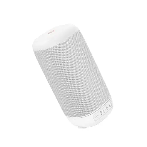 Produktbild: Hama Bluetooth Lautsprecher Tube 2.0 tragbar (Kompakte, kleine Mono Bluetooth Box, Musikbox mit strapazierfähigem Bezug, 8 h Spielzeit, AUX, Freisprecheinrichtung, 3 W, leichtes Design) weiß