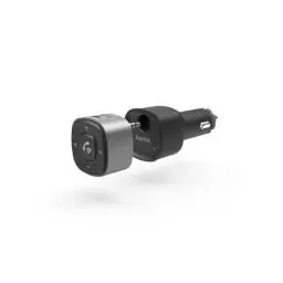 Produktbild: Hama Bluetooth Receiver fürs Autoradio mit Freisprecheinrichtung und Kfz USB Ladegerät 12V (AUX Bluetooth Adapter Audio mit 3,5 mm Klinken-Stecker, bis 7h kabellos Musik abspielen, 5,5h telefonieren)