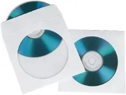 Produktbild: Hama CD/DVD Papier-Schutzhüllen, Weiß, 100er-Pack