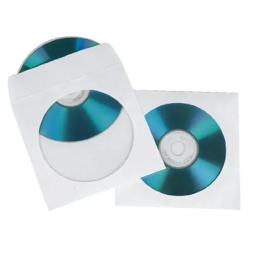 Produktbild: Hama CD/DVD Papier-Schutzhüllen, Weiß, 50er-Pack