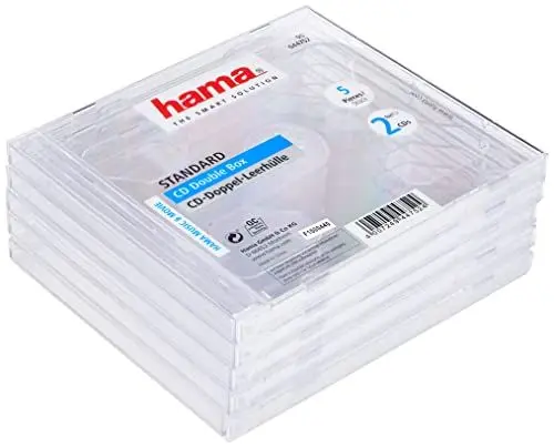 Produktbild: Hama CD-Doppel-Leerhülle Standard, 5er-Pack, transparent