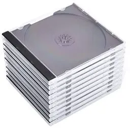 Produktbild: Hama CD-Leerhüllen 10 Stück (Jewel Case für CD/DVD/Blu-ray, Leerbox zur Archivierung, Aufbewahrung, Standard CD-Schutzhülle, Transport-Hülle) transparent-schwarz