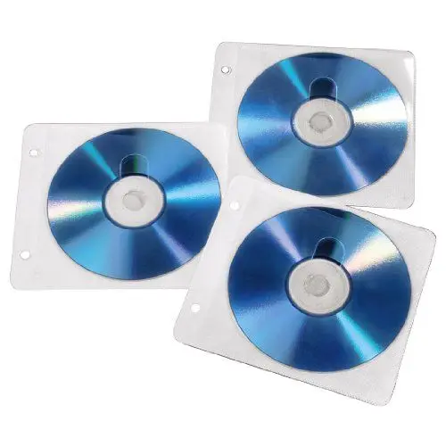 Produktbild: Hama CD ROM /DVD ROM Ringbuch Hüllen für je zwei CDs 50er Pack weiß