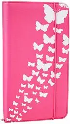 Produktbild: Hama CD Tasche Up to Fashion (für 48 Discs, CD / DVD / Blu-ray / Hörbücher, Mappe zur Aufbewahrung, platzsparend für Auto und Zuhause, Mit Schmetterlingsmotiv) Pink