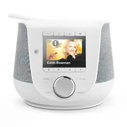 Produktbild: Hama DAB+ Digitalradio Internetradio (Smart Radio mit 2-Wege-Lautsprecher & Handy-Ladefunktion, WLAN/DAB/DAB+/FM, Bluetooth/Spotify Streaming, Stationstasten, Radio-Wecker, App) Internet-Radio weiß