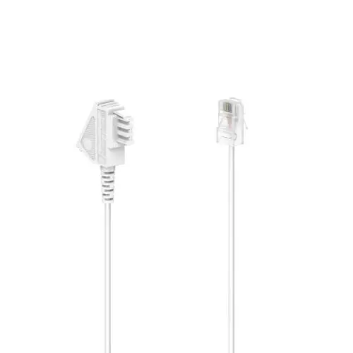 Produktbild: Hama DSL-Box-Kabel, TAE-F-Stecker - Modular-Stecker 8p2c, 6 m, Weiß