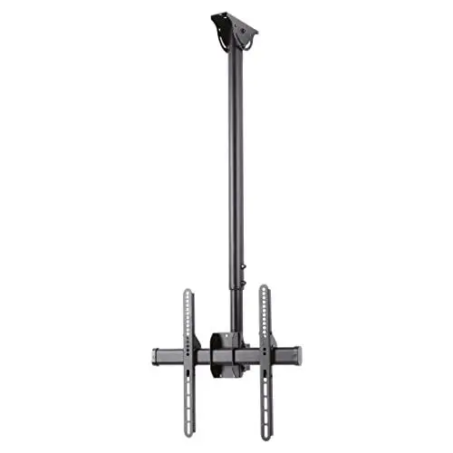 Produktbild: Hama Deckenhalterung Für Fernseher 65 Zoll Bis 32 Zoll (TV Deckenhalterung Bis 50kg, Deckenhalterung Höhenverstellbar, Fernseh Deckenhalterung Schwenkbar/Neigbar, Inkl. Kabelmanager) Schwarz