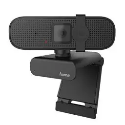 Produktbild: Hama Externe Kamera für Laptop (Webcam mit Mikrofon Kamera PC mit 1080p Full HD Webcam TV, PS5 Kamera Webcam Macbook 360 Grad schwenkbar, Kamera-Abdeckung, 1/4 Zoll Gewinde für Stative)