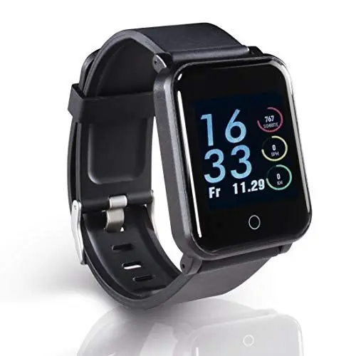 Produktbild: Hama Fitness-Armband, wasserdicht mit GPS, Pulsmesser, 22 Sportarten (Fitness-Uhr mit Kalorienzähler, Schrittzähler, Schlafmonitor, Fitness Tracker mit App, Vibration, Trinkerinnerung) schwarz