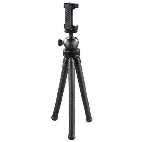 Produktbild: Hama Stativ Flexpro (für Smartphone, GoPro und Kameras, mit Gelenkfüßen, Höhe 27 cm) schwarz