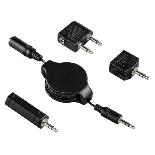 Produktbild: Hama 00122369 Flugreiseadapter-Set (4-teilig) schwarz