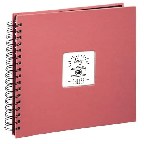 Produktbild: Hama Fotoalbum 28x24 cm (Spiral-Album mit 50 schwarzen Seiten, Fotobuch mit Pergamin-Trennblättern, Album zum Einkleben und Selbstgestalten) flamingo-rot/-rosa