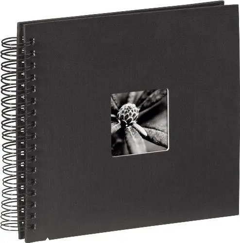 Produktbild: Hama Fotoalbum 28x24 cm (Spiral-Album mit 50 schwarzen Seiten, Fotobuch mit Pergamin-Trennblättern, Album zum Einkleben und Selbstgestalten) schwarz