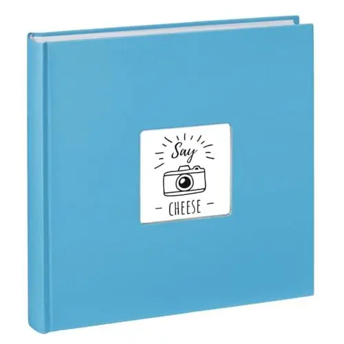 Produktbild: Hama Fotoalbum Jumbo 30x30 cm (Fotobuch mit 100 weißen Seiten, Album für 400 Fotos zum Selbstgestalten und Einkleben) hellblau 00002129