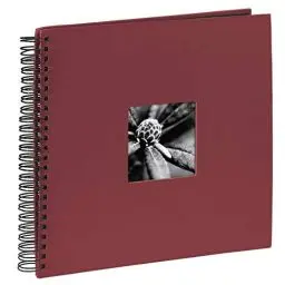 Produktbild: Hama Fotoalbum Jumbo 36x32 cm (Spiral-Album mit 50 schwarzen Seiten, Fotobuch mit Pergamin-Trennblättern, Album zum Einkleben und Selbstgestalten) Bordeaux