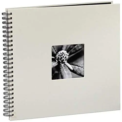 Produktbild: Hama Fotoalbum Jumbo 36x32 cm (Spiral-Album mit 50 schwarzen Seiten, Fotobuch mit Pergamin-Trennblättern, Album zum Einkleben und Selbstgestalten) kreide