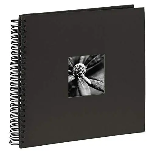 Produktbild: Hama Fotoalbum Jumbo 36x32 cm (Spiral-Album mit 50 schwarzen Seiten, Fotobuch mit Pergamin-Trennblättern, Album zum Einkleben und Selbstgestalten) schwarz