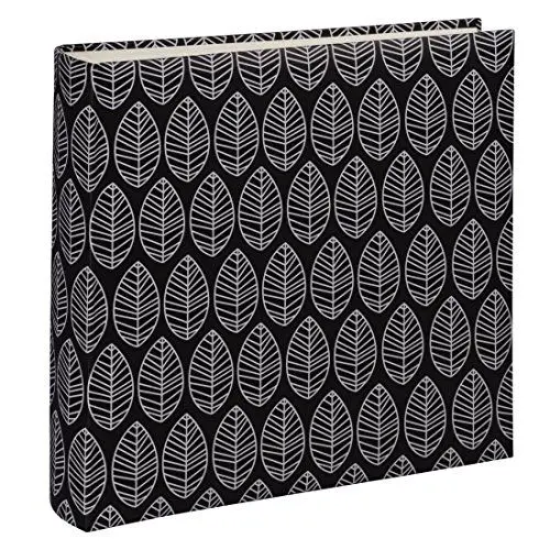 Produktbild: Hama Fotoalbum La Fleur (Jumbo Album mit 100 schwarzen Seiten, Fotobuch für 400 Fotos im Format 10x15, großes Foto-Album mit Blätter-Muster, 30x30) schwarz